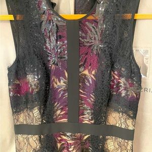 BCBGMaxAzria Plum/Black Full length Gown -Size 4